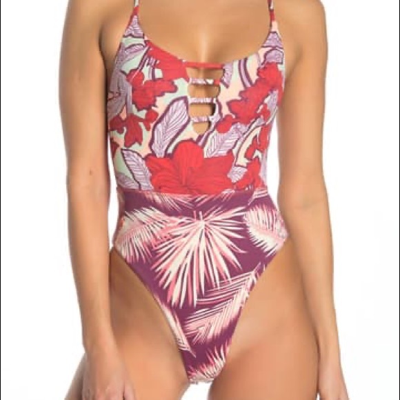 Other - Maaji Currant Colombia Lace Up One Piece- Size M